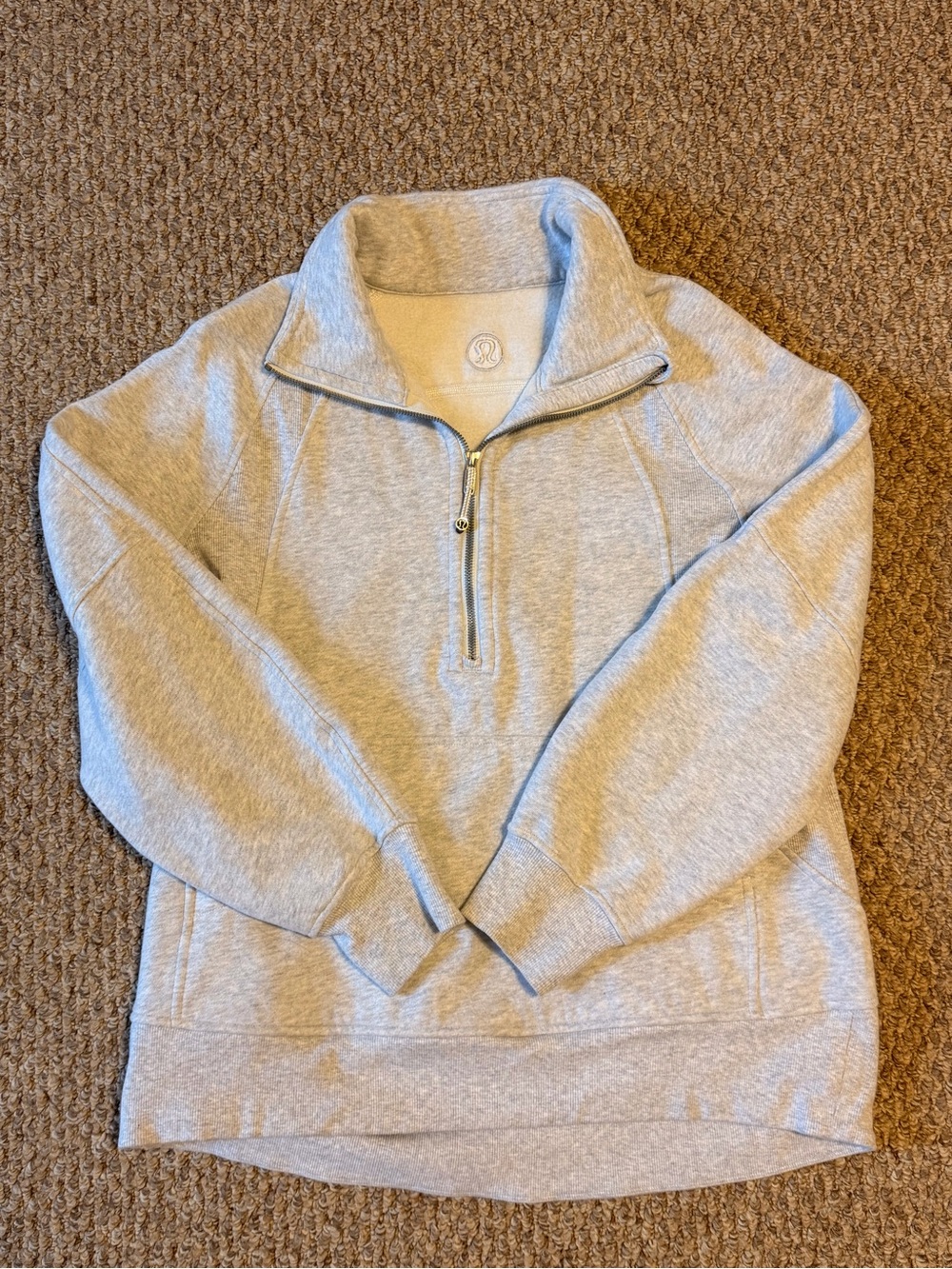 Lululemon Scuba Half Zip Pullover Heathered Gray Size M/L Sweatshirt
